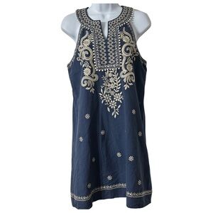 Finn heavily embroidered sleeveless dress medium